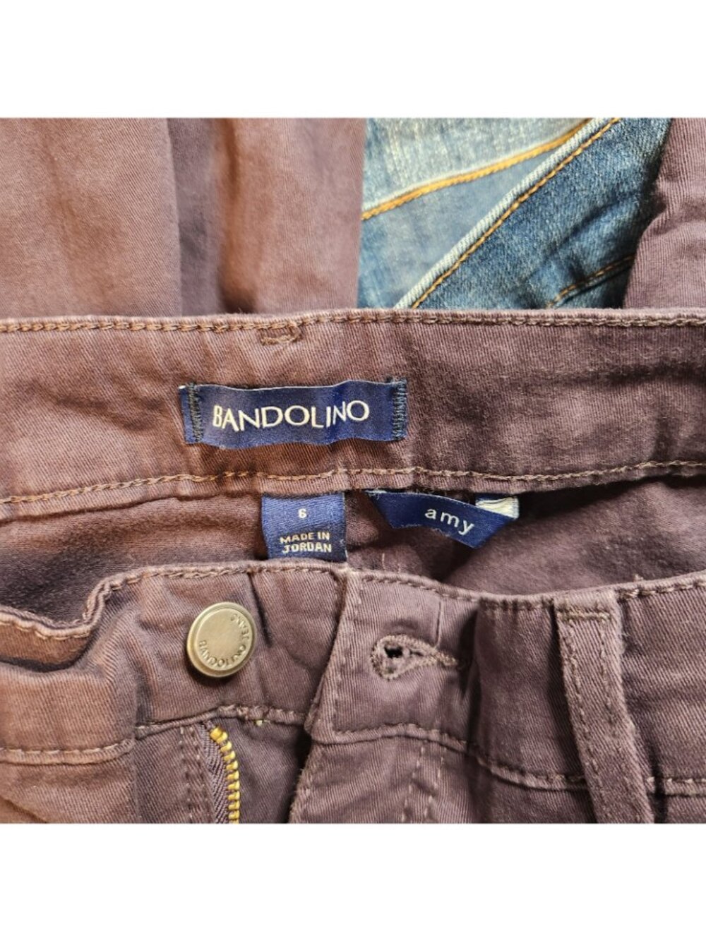 Bandolino Amy Purple Cotton Mid Rise Slim Fit Jeans Size 6 SMALL 28 W x 28 I - Picture 8 of 8